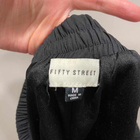 FIFTY STREET Flowy Black Pants with Waistband - Size M - Picture 4 of 4